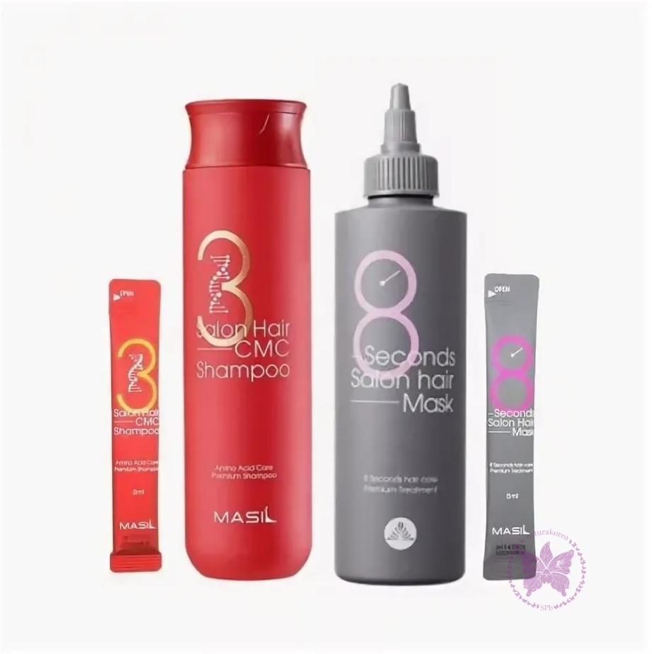 Набор шампунь+маска для волос MASIL 38 SET (shampoo 300ml+8ml+ mask 200ml+8ml) - фото №14
