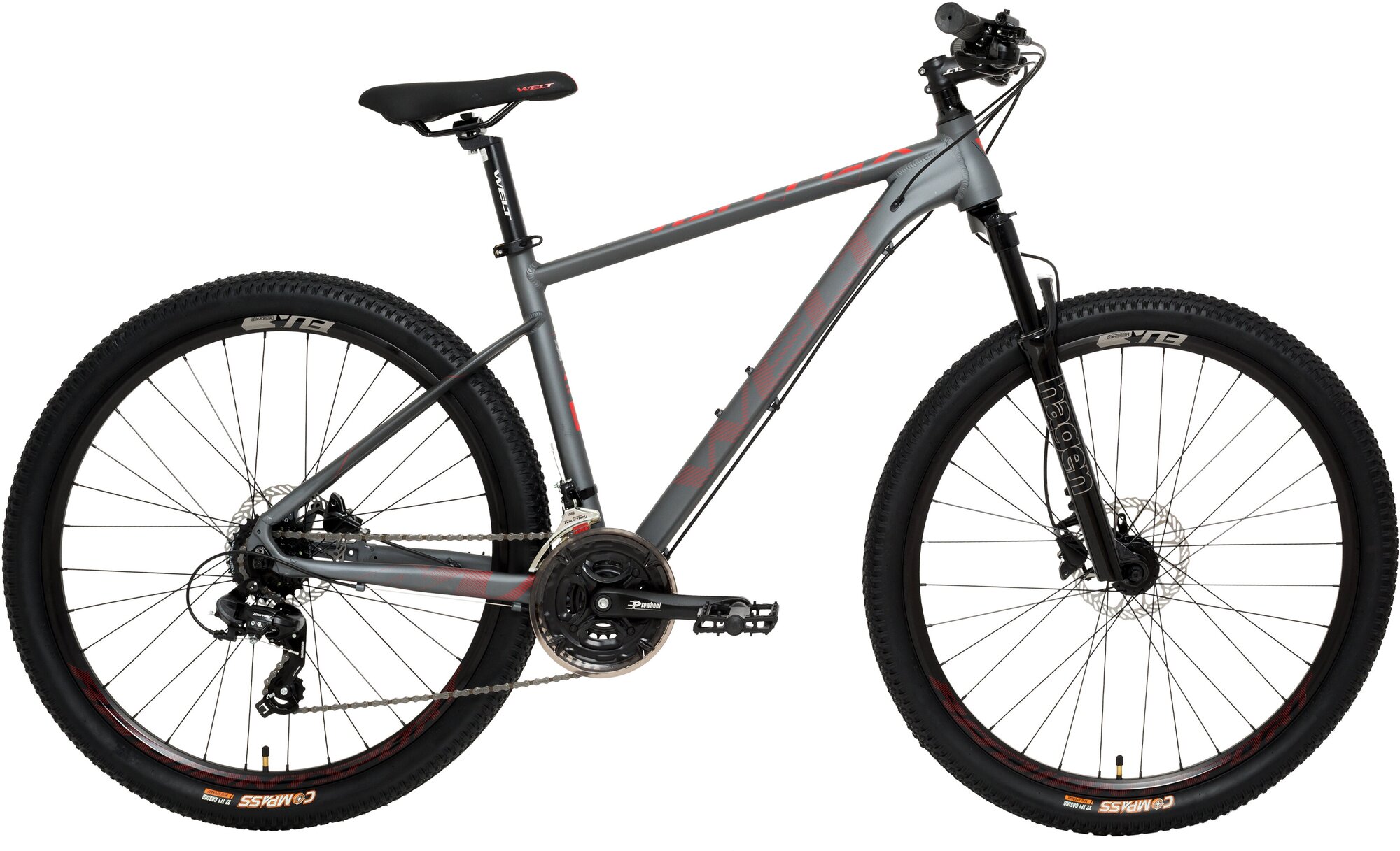 Горный (MTB) велосипед Welt Vertex 1.0 HD 27 (2023) anthracite 20" (требует финальной сборки)