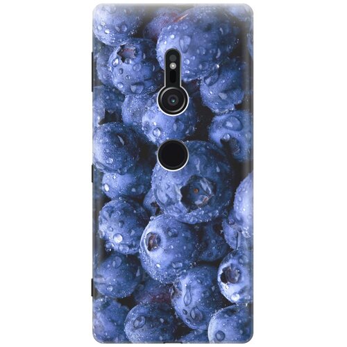 фото Re:pa накладка transparent для sony xperia xz2 с принтом "черника"