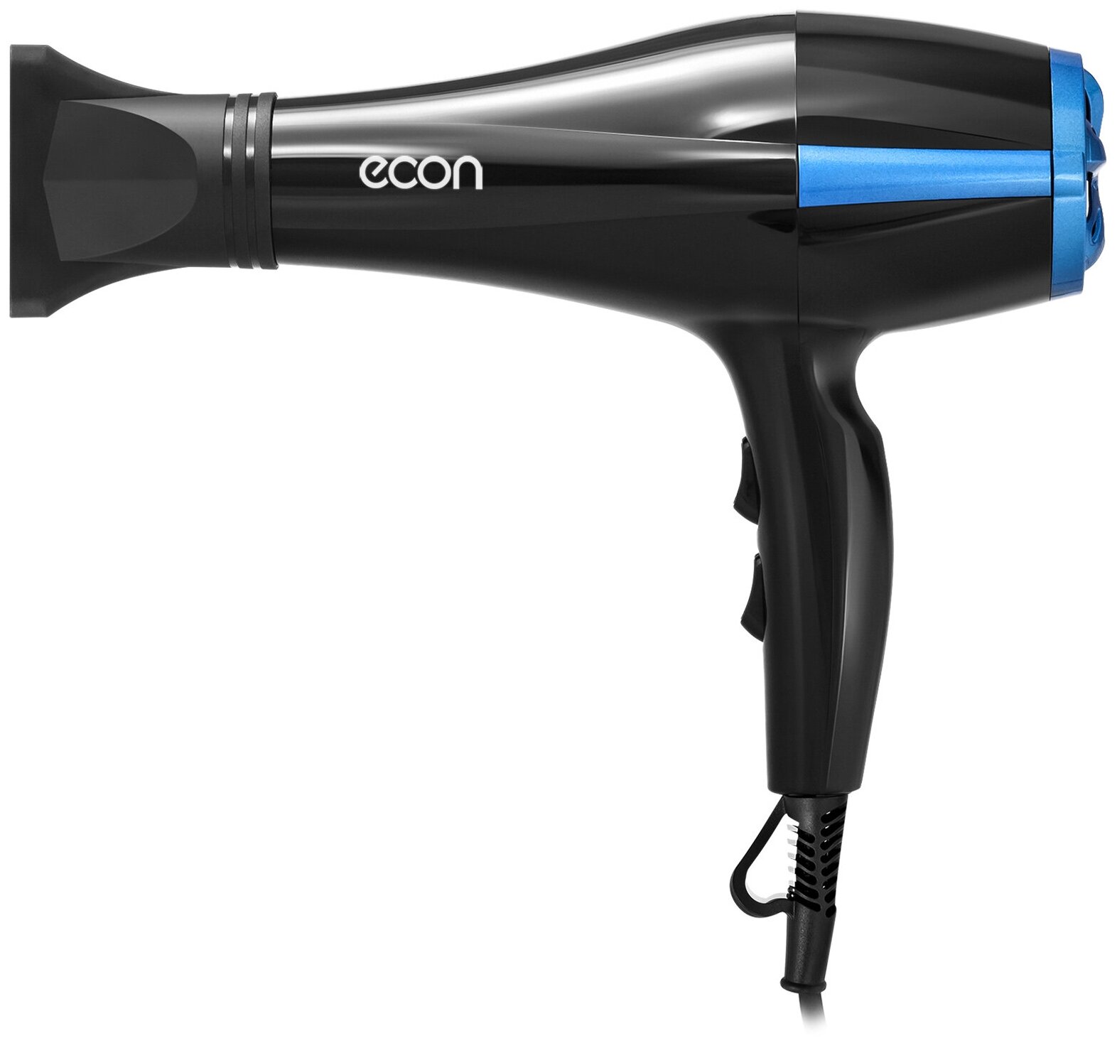 Фен ECON ECO-BH121D, black/blue