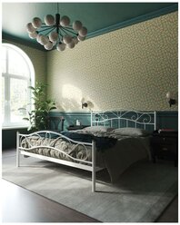 Кровать с изножьем "Глэдис" (120х200/ноги металл/цвет Белый)