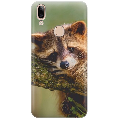 фото Gosso ультратонкий силиконовый чехол-накладка для vivo y85 / v9 с принтом "задумчивый енот"