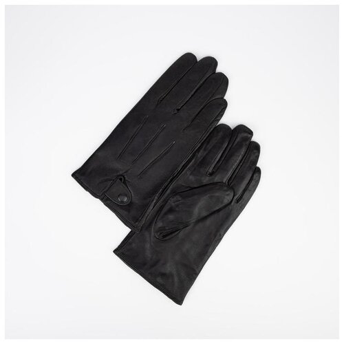 фото Перчатки муж, р-р11, 25*1*11см, 3строчки, кнопка, подклад флис, черный 1906194 сима-ленд