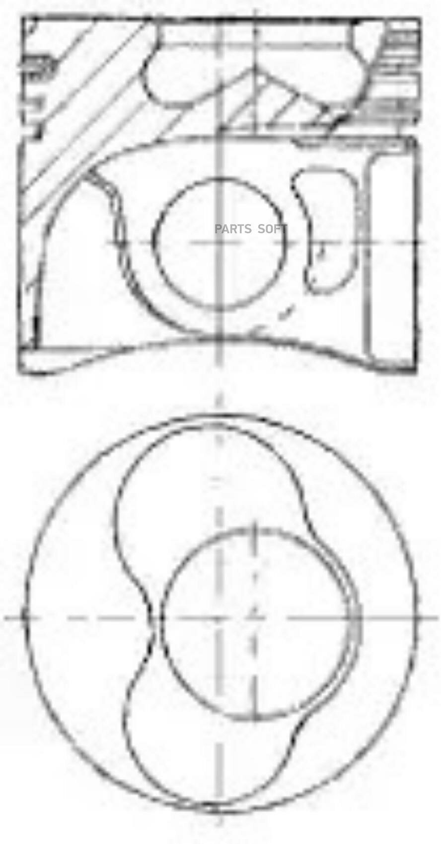 NURAL 87-501507-00 Поршень dm.81.00x2.5x2.0x3.0 +0.50 [1-2цил] Цена за 1 шт