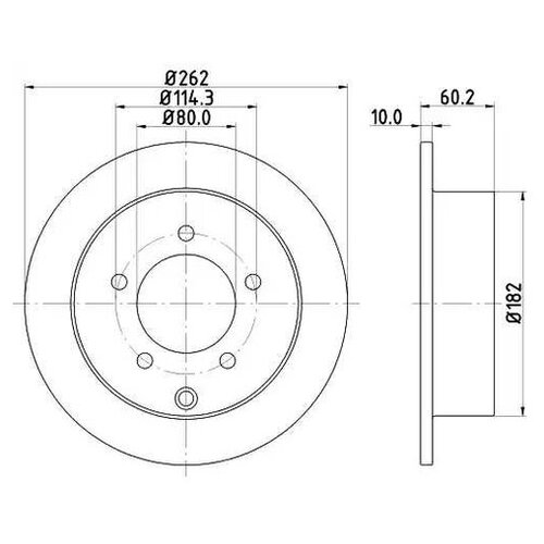 фото Тормозной диск nisshinbo nd3003k для mitsubishi lancer vii,viii
