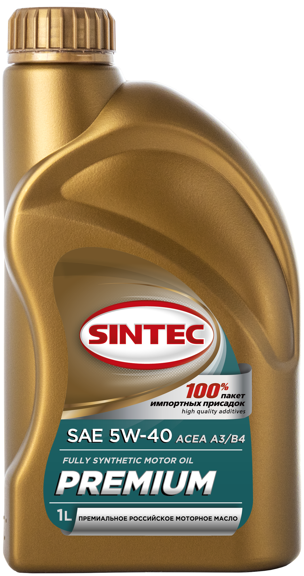 SINTEC 600106 Масло SINTEC 5W40 Premium 9000 API SN/CF ACEA A3/B4 1л син 801970/600106