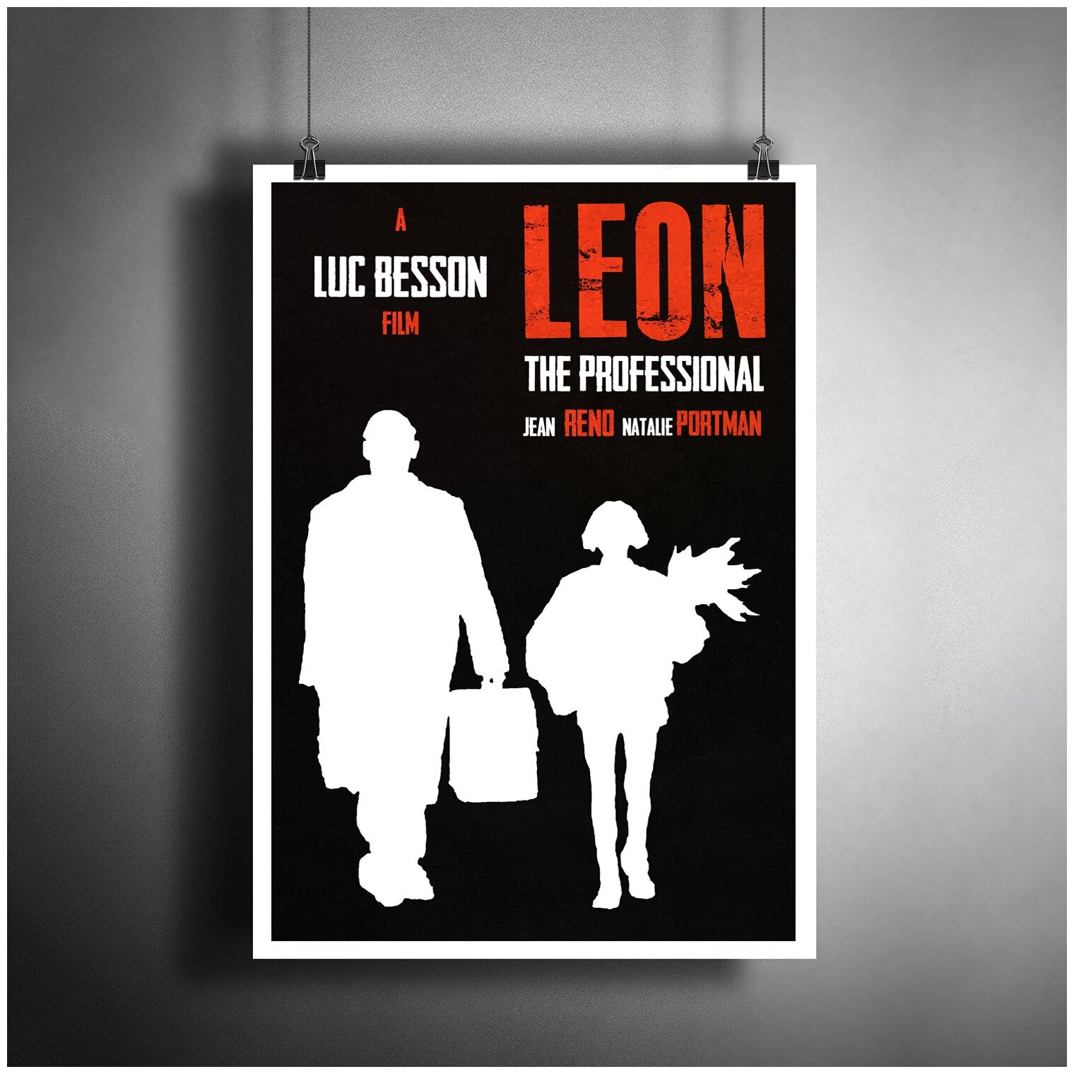 Постер плакат для интерьера "Фильм Люка Бессона: Леон. Leon"/ Декор дома, офиса, комнаты A3 (297 x 420 мм)