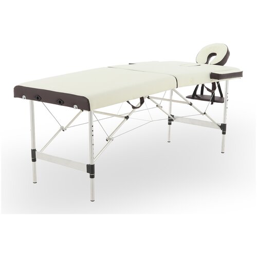 Массажный стол MED-MOS JFAL01A 2-х секционный кремовыйкоричневый 19400₽