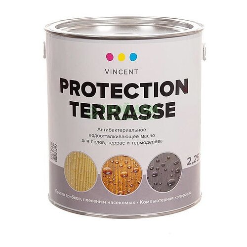 фото Масло vincent protection terrasse, бесцветный, 2.25 л