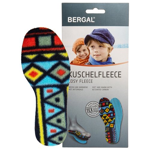фото Стельки для обуви bergal cosy fleece детские разноцветный 28