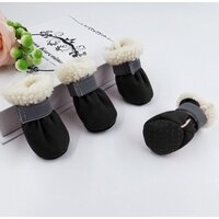 Мода Домашние животные Обувь для собак Щенок Светоотражающий снег Сапоги Носки Зимние противоскользящие кошки Обувь для маленькой собаки Кошка 4шт M
