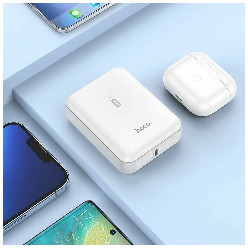 Внешний аккумулятор Power bank Hoco J96 Standard, 5000mAh / мобильный блок питания вход, Type-C 5 В / 2 А, выход USB 5 В/ 2 А, с LED индикатором / Повер Банк