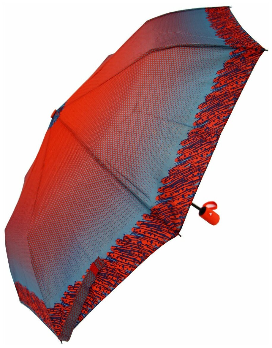 Женский складной зонт RAINBRELLA полуавтомат 153J/красный,голубой