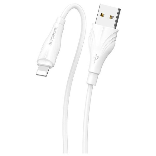 Кабель Borofone USB - Lightning (BX18), 2 м, 1 шт., white