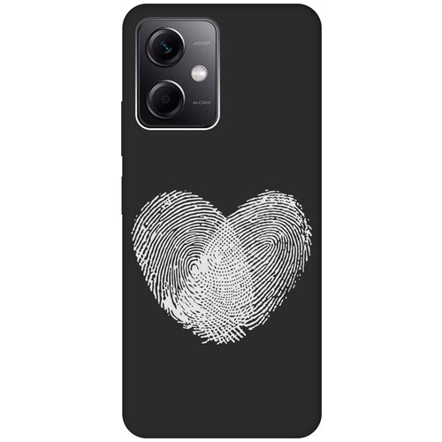 Матовый чехол Lovely Fingerprints W для Xiaomi Redmi Note 12 / Сяоми Редми Ноут 12 с 3D эффектом черный матовый чехол lovely fingerprints w для xiaomi redmi 7 сяоми редми 7 с 3d эффектом черный