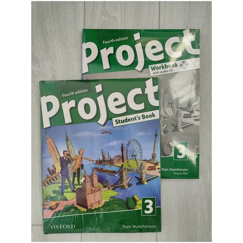 Комплект Project English 3: Student's Book and Workbook (учебник и рабочая тетрадь, 2 книги) + CD-диски. 4 Fourth edition