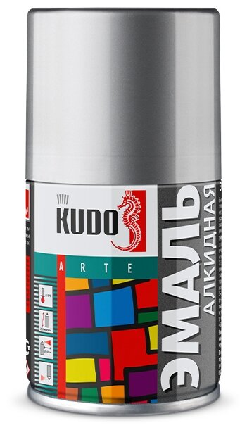 KUDO KU11012 Эмаль универсальная белая матовая RAL-9003 KUDO 140 мл