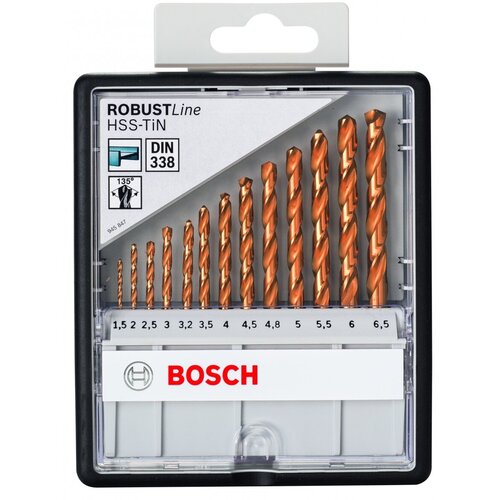 набор инструментов bosch x line classic 54 2 607 010 610 54 предм серый металлик 1 уп Сверло винтовое, по металлу BOSCH Robust Line 2.607.010.539 6.5 x 57 мм