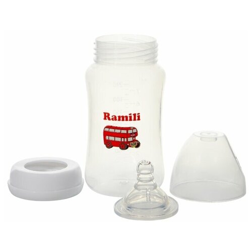 фото Противоколиковая бутылочка для кормления ramili baby 240ml, 0+, слабый поток