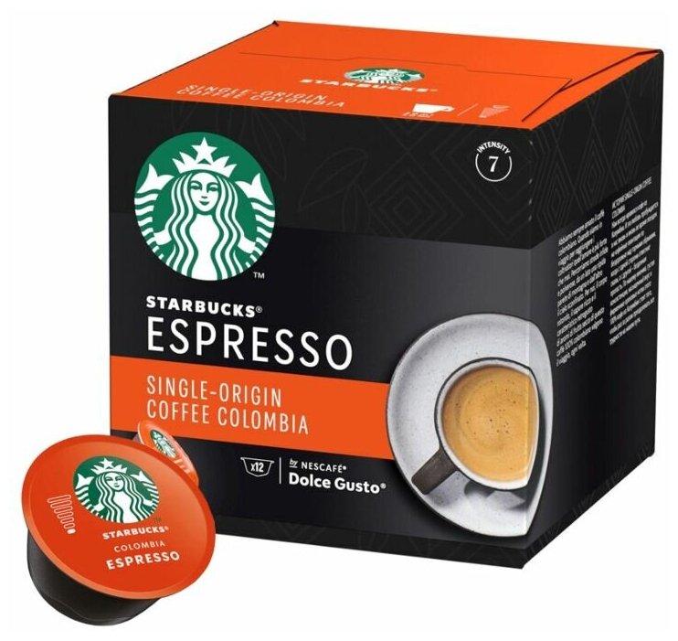 Кофе в капсулах Starbucks Single-Origin Coffee Colombia для Nescafe Dolce Gusto, 12 кап. в уп., 1 уп. - фотография № 2