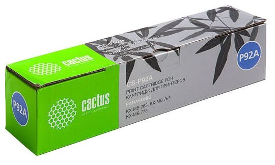 CS-P92A тонер картридж Cactus KX-FAT92A Toner Black, 2000 стр., черный