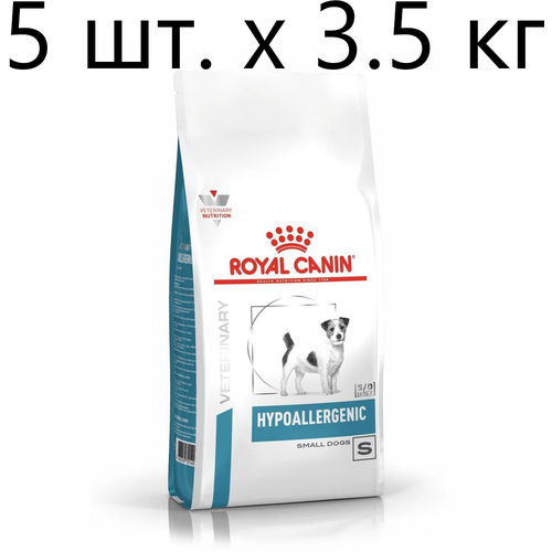 Сухой корм для взрослых собак Royal Canin Hypoallergenic HSD 24 Small Dog, при аллергии, 5 шт. х 3.5 кг (для мелких пород)
