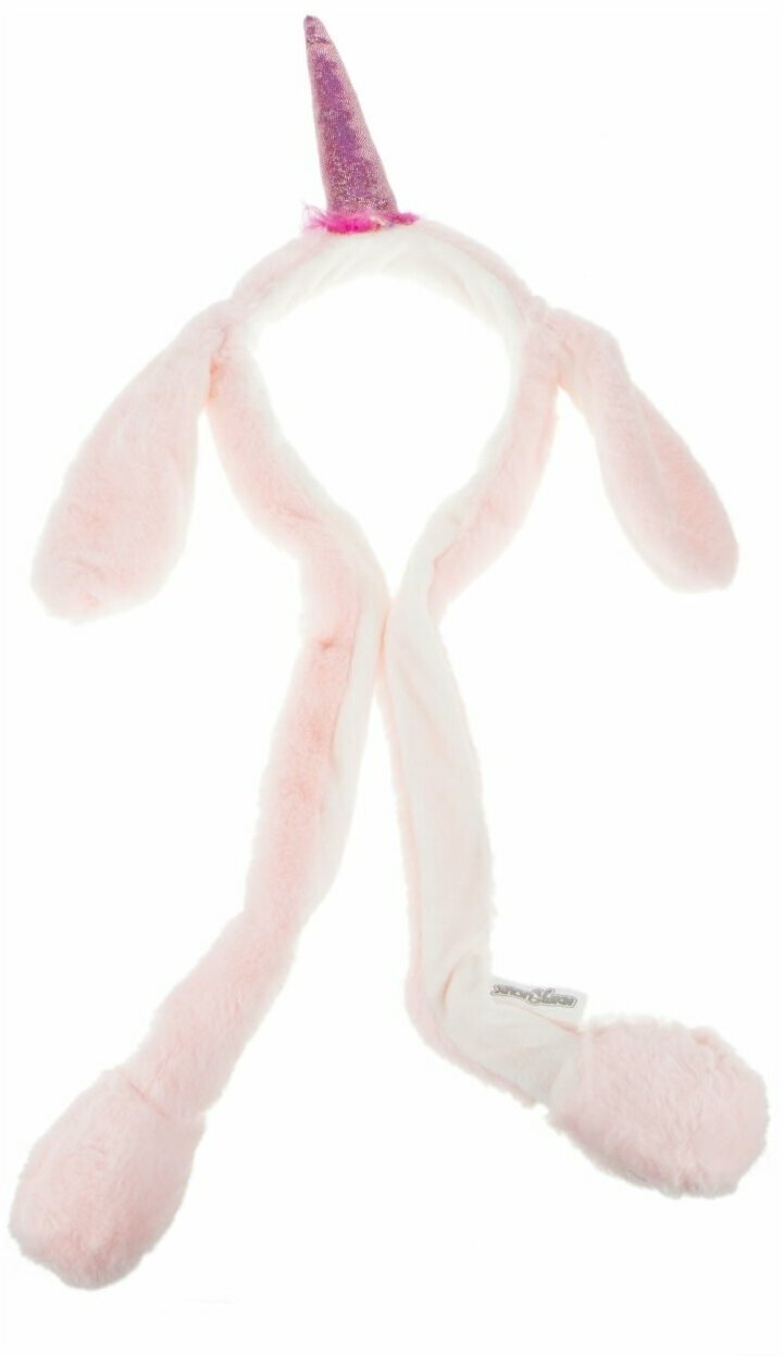 Ободок 1TOY Хлоп-Ушки Единорог розовый, с поднимающимися ушками