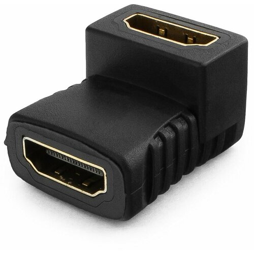 Набор из 3 штук Переходник HDMI <-> HDMI Cablexpert A-HDMI-FFL, 19F/19F, угловой, золотые разъемы переходник hdmi hdmi gembird a hdmi ff 19f 19f золотые разъемы