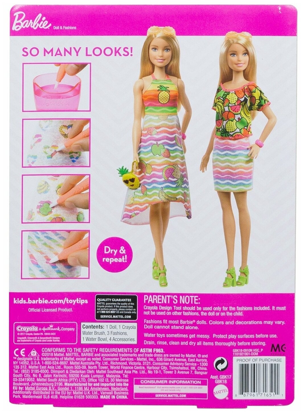 Кукла Barbie Фруктовый сюрприз Брюнетка - фото №3