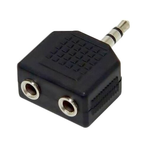 Разветвитель VCOM 3.5 Jack - 2х3.5 Jack (VAD7847), 0.14 м, черный разветвитель vcom dd424