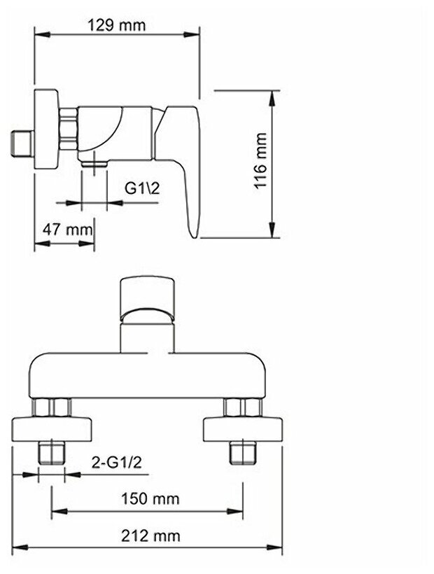 Смеситель WasserKRAFT Vils 5602 для душа