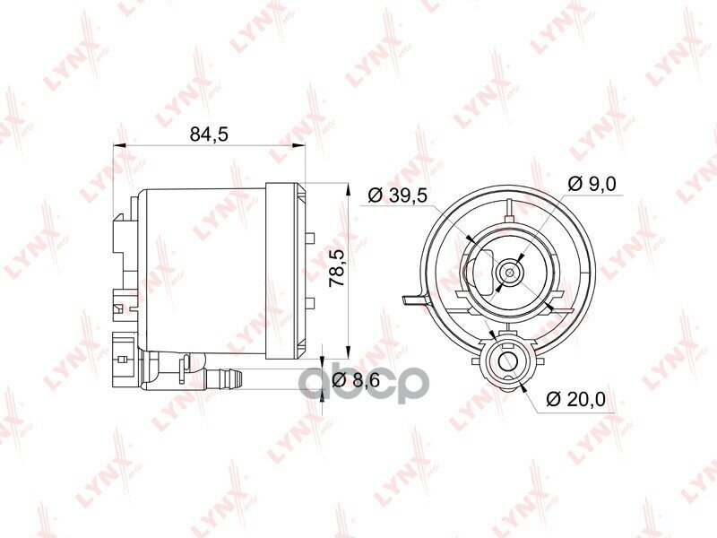 Фильтр топливный LYNXauto арт. LF163M