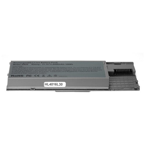 фото Аккумулятор для ноутбука dell latitude d620, d630, precision m2300 series. 11.1v 4400mah pn: 310-9080, gd775 серебряный amperin