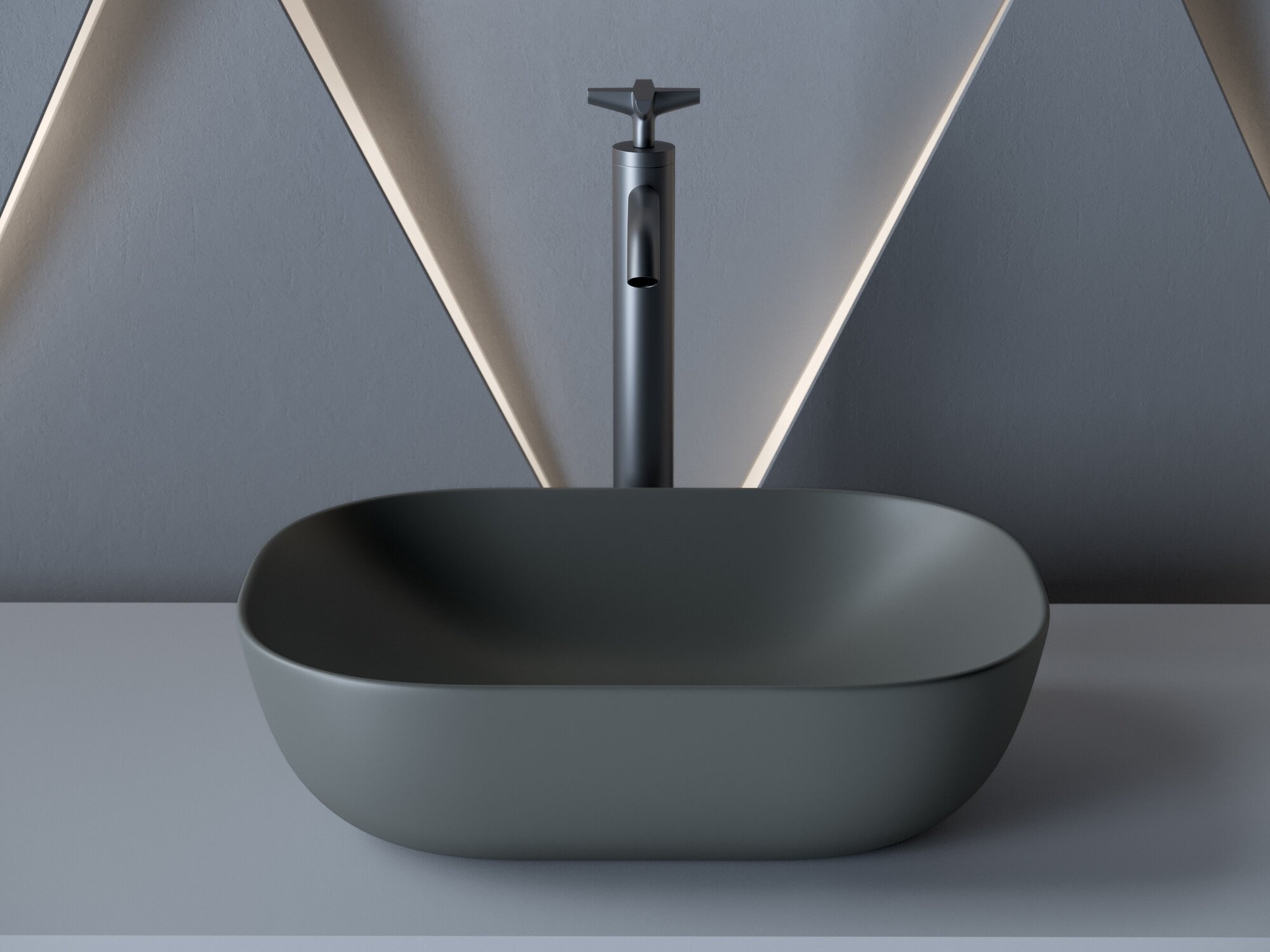 Раковина Ceramica Nova Element CN6009MDH темный антрацит матовый - фото №5
