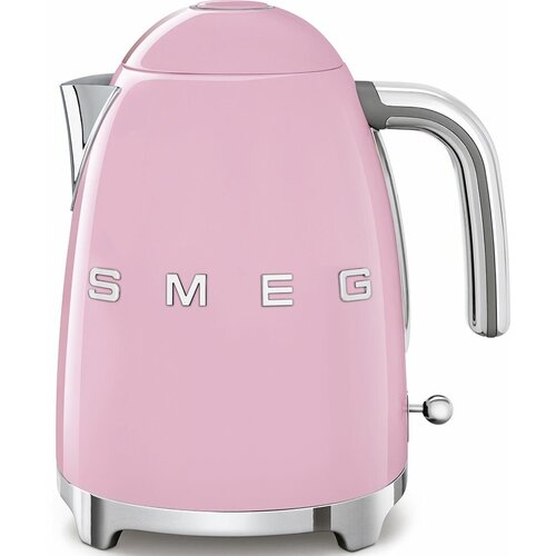 Электрический чайник Smeg Стиль 50-х г, чайник электрический, 1.7 л, 2400 Вт, корпус из нержавеющей стали, розовый