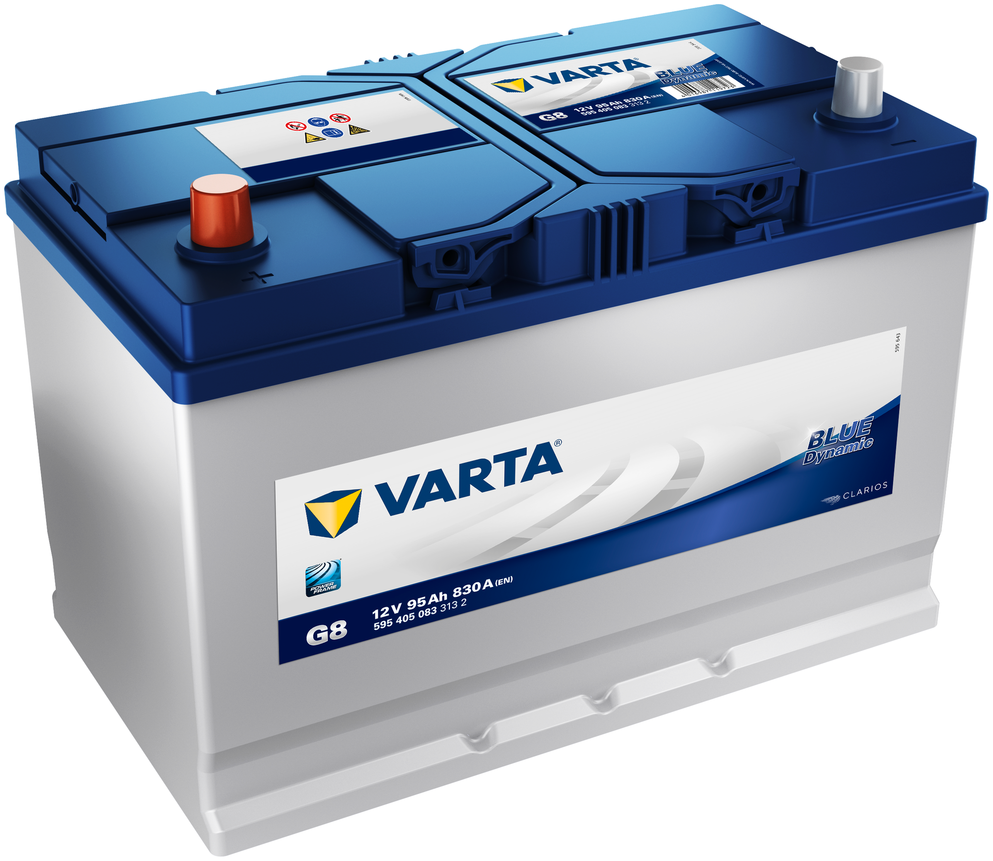 Аккумулятор varta blue dynamic 95 а/ч 595405 g8 306x173x225 en830 высокий, varta, 595 405 083