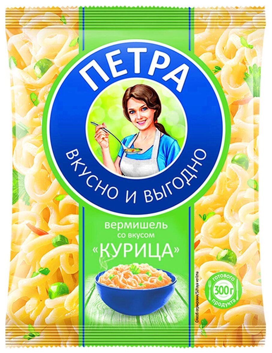 Лапша быстрого приготовления Петра с куриным вкусом — купить по низкой ...