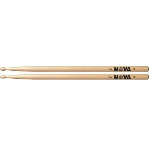 VIC FIRTH NOVA N2B барабанные палочки 2B с деревянным наконечником, орех, длина 16 1/4', диаметр 0,630', серия NOVA