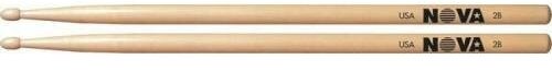 VIC FIRTH NOVA N2B барабанные палочки 2B с деревянным наконечником, орех, длина 16 1/4', диаметр 0,630', серия NOVA