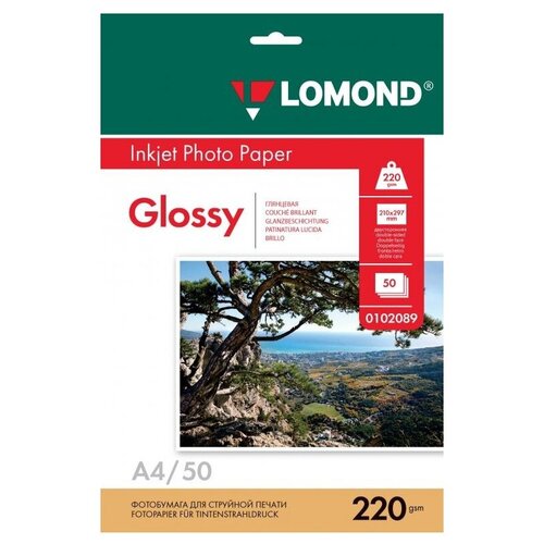 Бумага Lomond A4 Photo Paper 0102089 220 г/м², 50 л, белый бумага lomond a4 photo paper 0102021 210 г м² 50 л белый