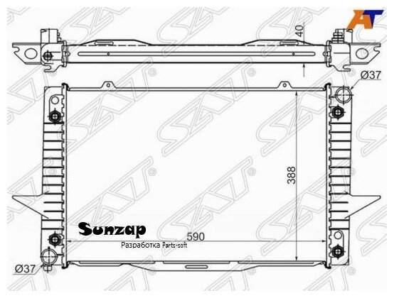 SAT VL0001 Радиатор Volvo 850 91-97 / S70 97-00 / V70 97-00