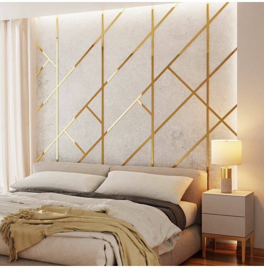 Молдинг декоративный самоклеющийся металлический для стен, мебели, на дверь, золото глянец, длина 5 метров, ширина 40 мм - фотография № 7
