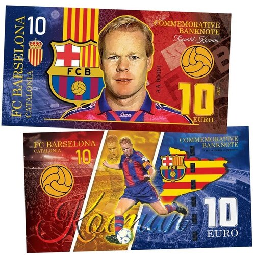 10 EURO Katalonia — Ronald Koeman. Legends of FC Barselona. (Рональд Куман)​. UNC