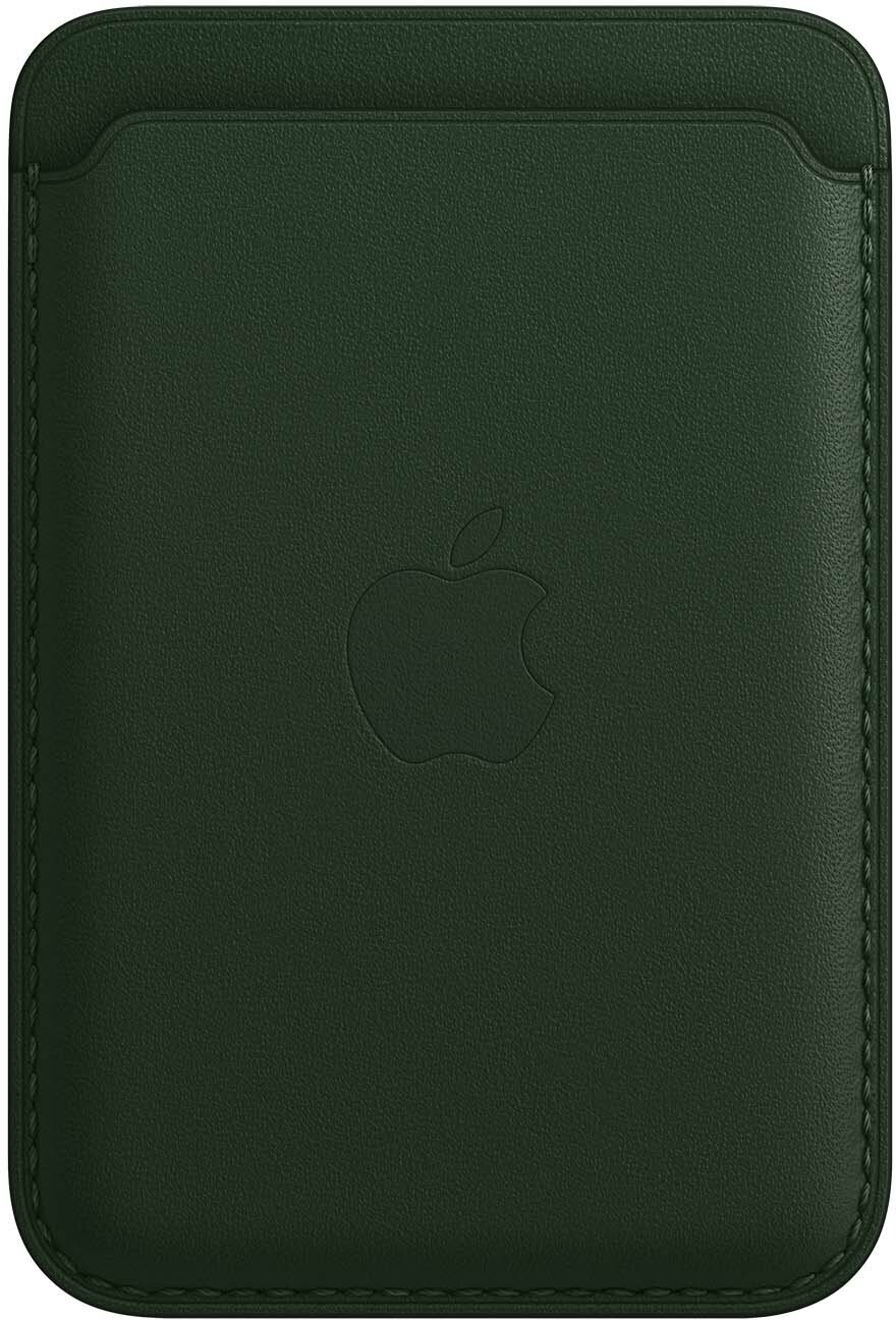 Картхолдер wallet Mag Safe для iPhone pro, mini, max, магнитный чехол кошелек c карманом для карт на айфон, визитница для карт magsafe зеленый