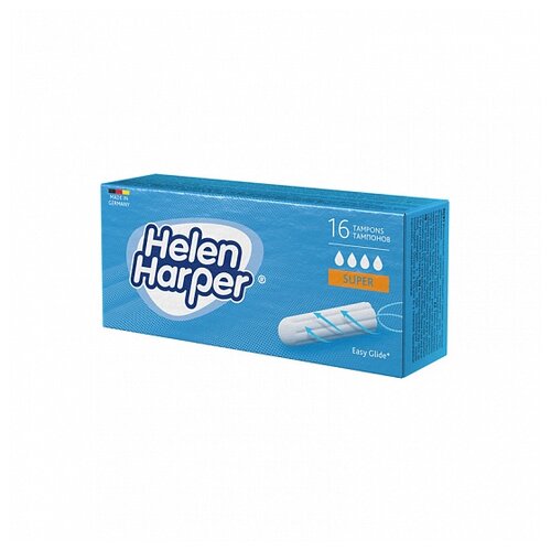 Helen Harper тампоны Super, 4 капли, 16 шт., белый тампоны helen harper super 16 шт