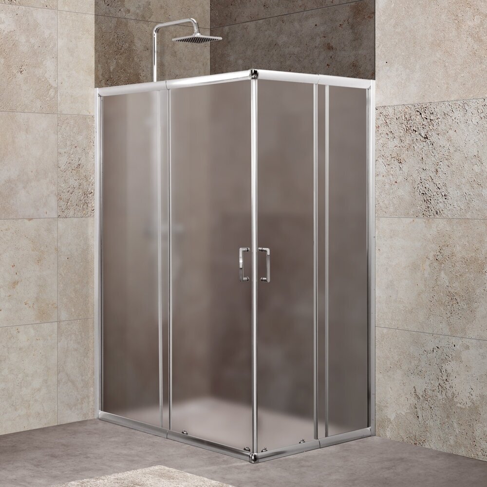 Belbagno Душевой уголок BelBagno UNIQUE-AH-2-100/115-75/90-P-Cr 75х100 см, профиль хром, стекло - матовое