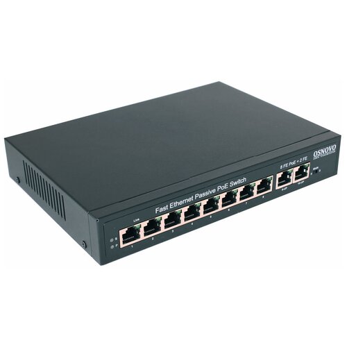 Коммутатор OSNOVO Passive PoE коммутатор 810100 Base-T 210100 Base-T Uplink до 30W на порт 418500₽