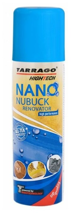 Tarrago Аэрозоль для замши High Tech Nano Nubuck Renovator 18 black, 200 мл