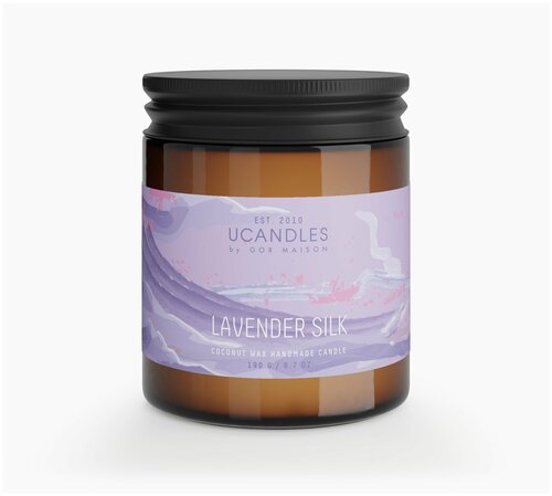 Свеча ароматическая Ucandles, Lavender Silk №29, 200мл.