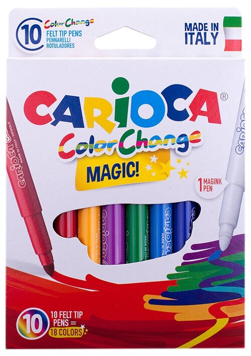 Carioca Фломастеры Magic Color Change, 42737, микс, 10 шт.